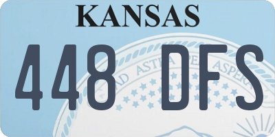 KS license plate 448DFS
