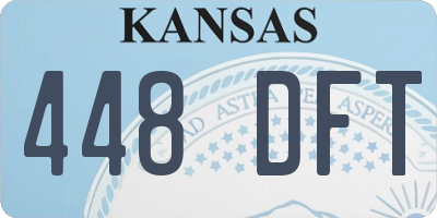 KS license plate 448DFT