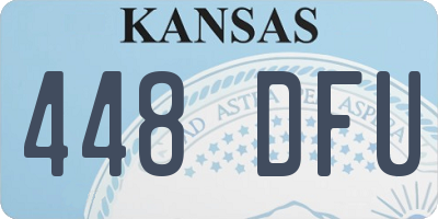KS license plate 448DFU