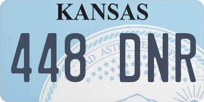 KS license plate 448DNR