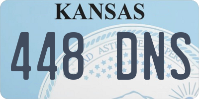 KS license plate 448DNS