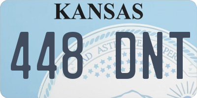 KS license plate 448DNT