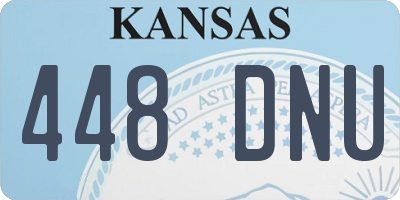 KS license plate 448DNU