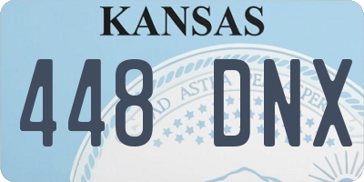 KS license plate 448DNX