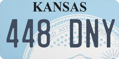 KS license plate 448DNY