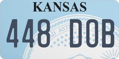 KS license plate 448DOB