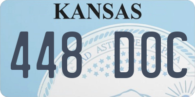 KS license plate 448DOC