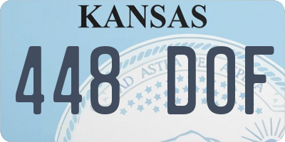 KS license plate 448DOF