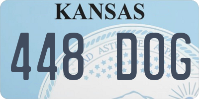 KS license plate 448DOG