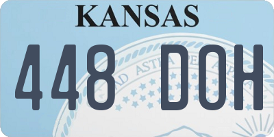 KS license plate 448DOH