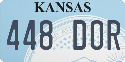 KS license plate 448DOR