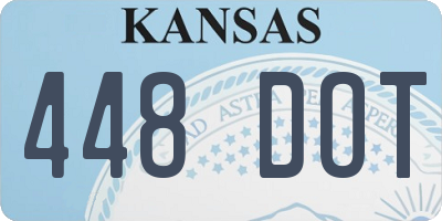 KS license plate 448DOT