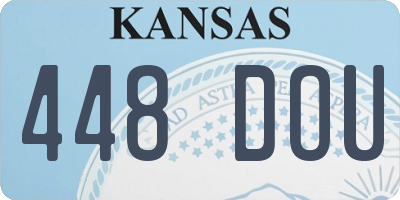 KS license plate 448DOU