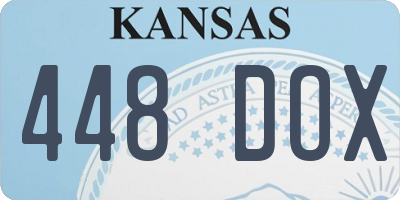 KS license plate 448DOX