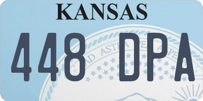 KS license plate 448DPA