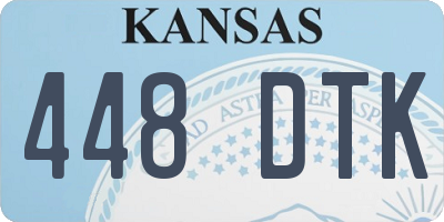 KS license plate 448DTK