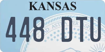 KS license plate 448DTU
