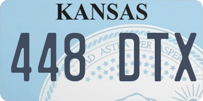 KS license plate 448DTX
