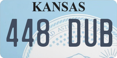 KS license plate 448DUB
