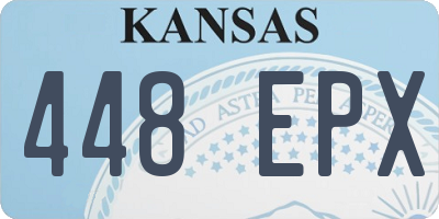 KS license plate 448EPX