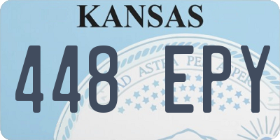 KS license plate 448EPY