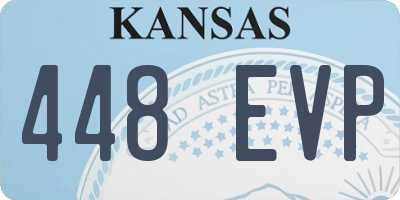 KS license plate 448EVP