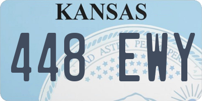 KS license plate 448EWY