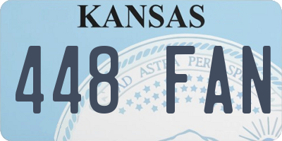 KS license plate 448FAN