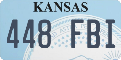KS license plate 448FBI