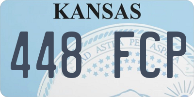 KS license plate 448FCP
