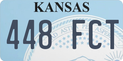 KS license plate 448FCT