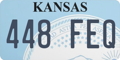 KS license plate 448FEQ