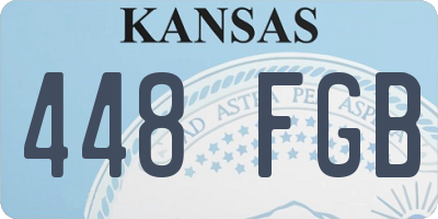 KS license plate 448FGB