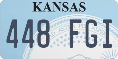 KS license plate 448FGI