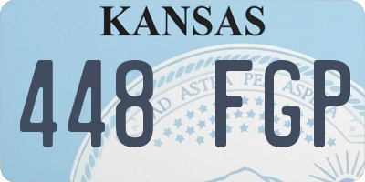 KS license plate 448FGP