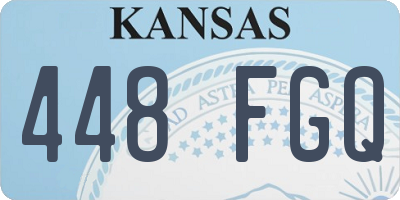 KS license plate 448FGQ