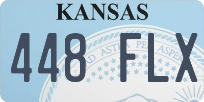 KS license plate 448FLX