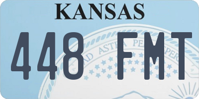 KS license plate 448FMT