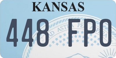 KS license plate 448FPO