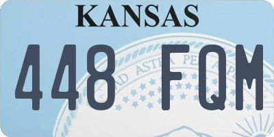 KS license plate 448FQM