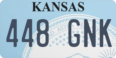 KS license plate 448GNK