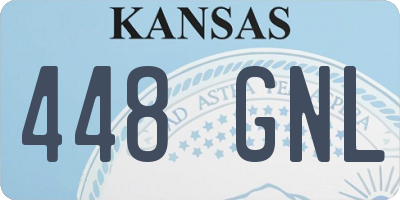 KS license plate 448GNL