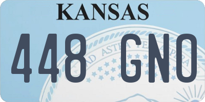 KS license plate 448GNO