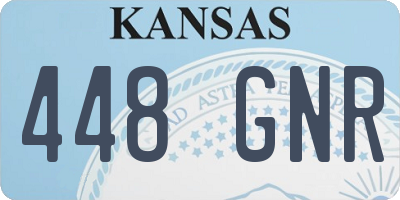 KS license plate 448GNR