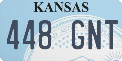 KS license plate 448GNT