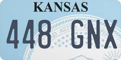 KS license plate 448GNX
