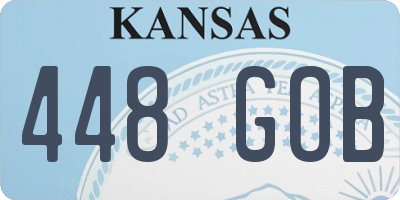 KS license plate 448GOB