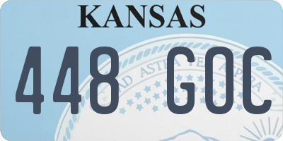 KS license plate 448GOC