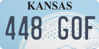 KS license plate 448GOF