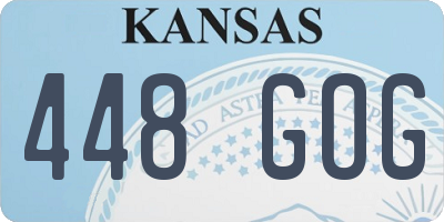 KS license plate 448GOG